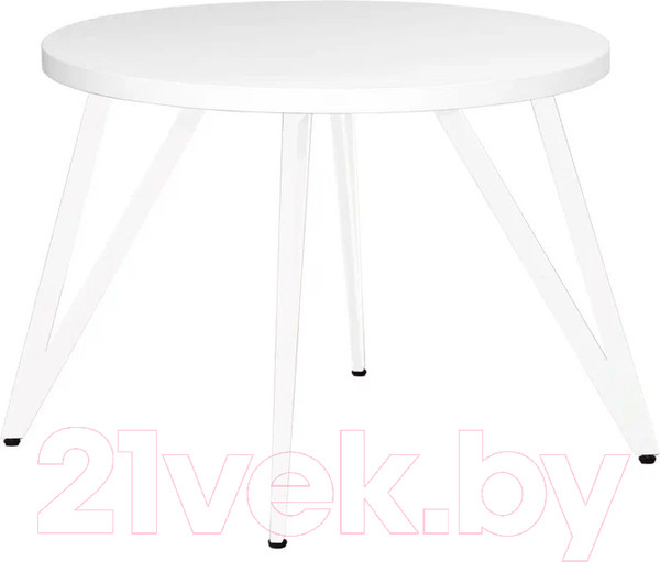 Изображение товара Обеденный стол Millwood Женева 2 Л D100 / 100x100x75 (белый/металл белый)