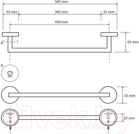 Изображение товара Держатель для полотенца Bemeta Neo 104204125