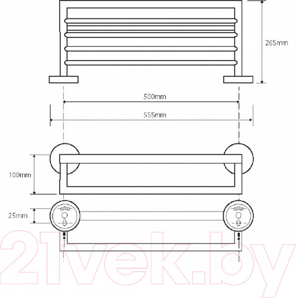 Изображение товара Полка для полотенца Bemeta 104219072