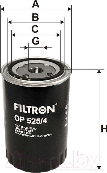 Изображение товара Масляный фильтр Filtron OP525/4