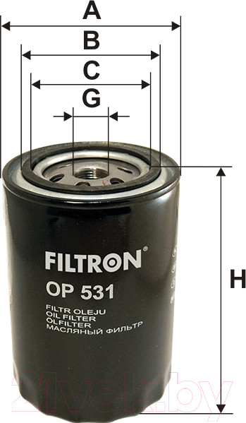 Изображение товара Масляный фильтр Filtron OP531
