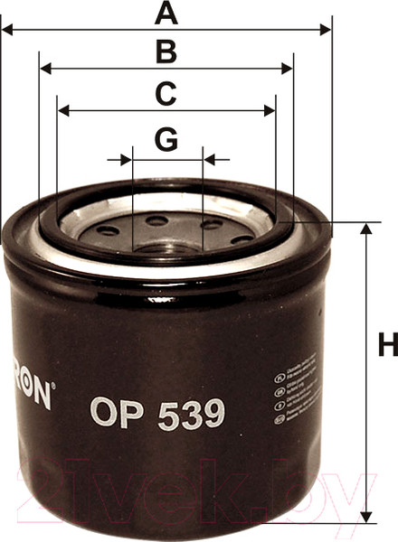 Изображение товара Масляный фильтр Filtron OP539