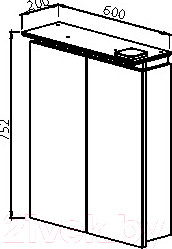 Изображение товара Шкаф с зеркалом для ванной АВН Nola 60 / 86.21