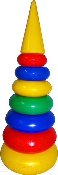 Изображение товара Развивающая игрушка Юг-пласт Пирамидка большая 8003 (50см)