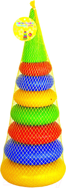 Изображение товара Развивающая игрушка Юг-пласт Пирамидка большая 8003 (50см)