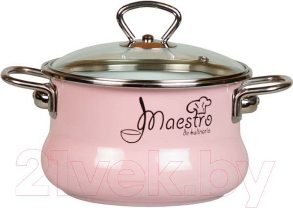 Изображение товара Кастрюля СтальЭмаль Maestro 8SO165S (розовый)