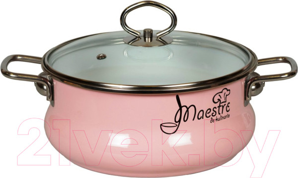 Изображение товара Кастрюля СтальЭмаль Maestro 8ST205S (розовый)