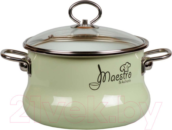 Изображение товара Кастрюля СтальЭмаль Maestro 8SO205S (салатовый)