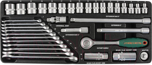 Изображение товара Набор головок слесарных Jonnesway S04H3536S