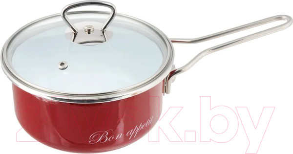 Изображение товара Ковш СтальЭмаль Bon Appetit 8SB168S (вишневый)