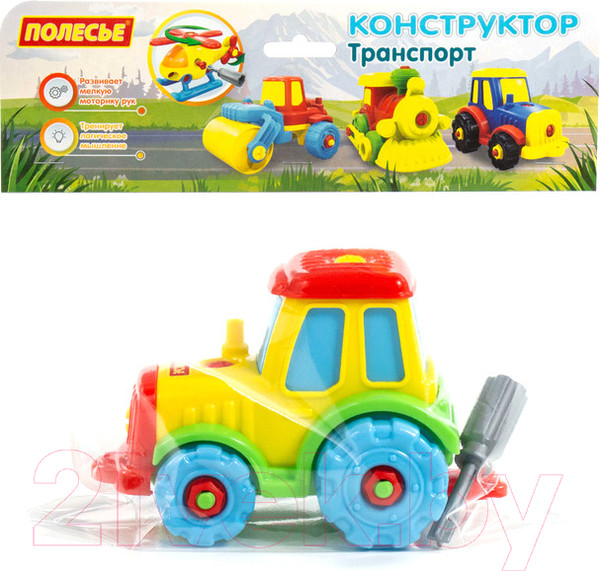 Изображение товара Игрушка-конструктор Полесье Трактор / 77769 (20эл)