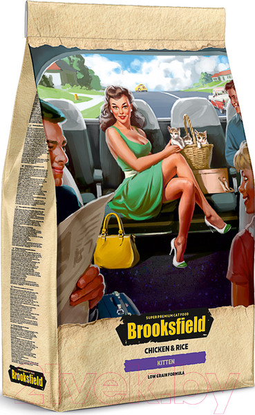 Изображение товара Сухой корм для кошек Brooksfield Low Grain Kitten с курицей и рисом / 5651100 (400г)