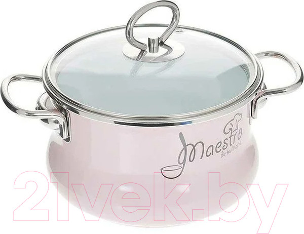 Изображение товара Набор кастрюль СтальЭмаль Maestro 8DT135S (розовый)