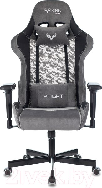 Изображение товара Кресло геймерское Бюрократ Zombie Viking 7 Knight с подголовником (серый Loft ромбик)