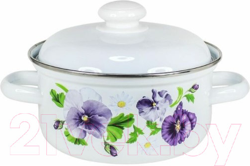 Изображение товара Кастрюля Лысьвенские эмали Анютины глазки С-1510 АП2/4 (2л)