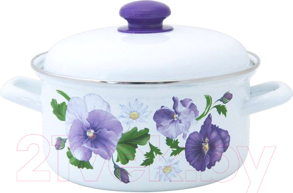 Изображение товара Кастрюля Лысьвенские эмали Анютины глазки С-1512 АП2/4