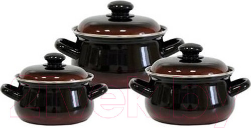 Изображение товара Набор кастрюль Лысьвенские эмали Южанка С-129 АП2/3РЧр