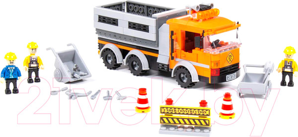 Изображение товара Конструктор Полесье Классик. Город. Строительная бригада-1 / 81940 (263эл)