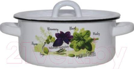Изображение товара Кастрюля Эмаль Базилик 01-1608/4М