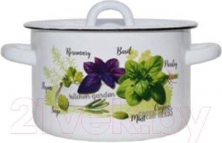 Изображение товара Кастрюля Эмаль Базилик 01-1612/4М