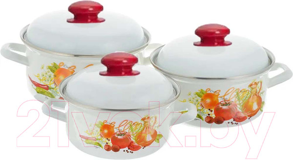 Изображение товара Набор кастрюль Лысьвенские эмали Итальянская кухня С-124 АП2/4