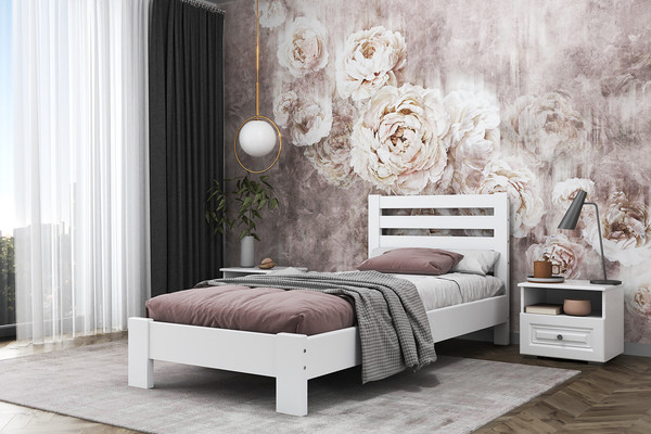 Изображение товара Каркас кровати Bravo Мебель Вероника 90x200 (белый античный)