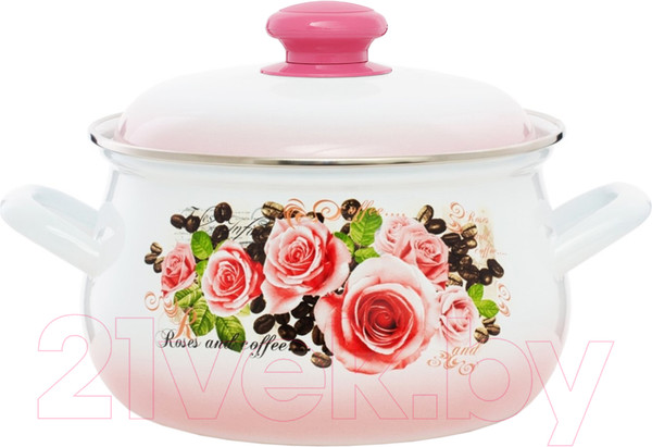 Изображение товара Кастрюля ЭСТЕТ Розы и кофе / ЭТ-71601
