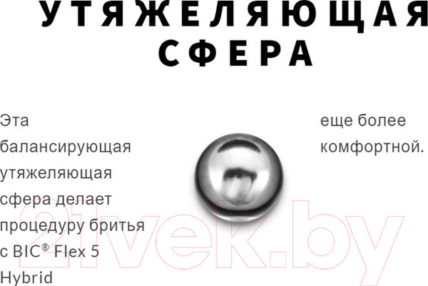 Изображение товара Бритвенный станок Bic Flex 5 Hybrid (+ 2 кассеты)