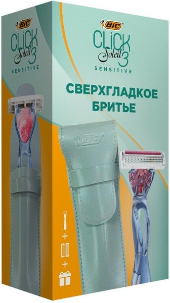 Изображение товара Бритвенный станок Bic Soleil Click 3 Sensitive (+ 2 кассеты)