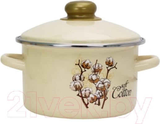 Изображение товара Набор кастрюль Эмаль Хлопок 2-3201/4 (ванильный)