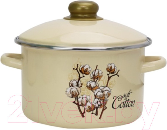 Изображение товара Набор кастрюль Эмаль Хлопок 2-3201/4 (ванильный)