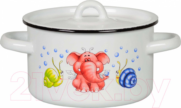 Изображение товара Кастрюля СтальЭмаль 1с15с/1 (белый)