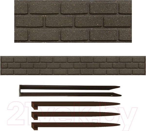 Изображение товара Бордюр садовый Multy Home Bricks EU5000060-6 (коричневый)