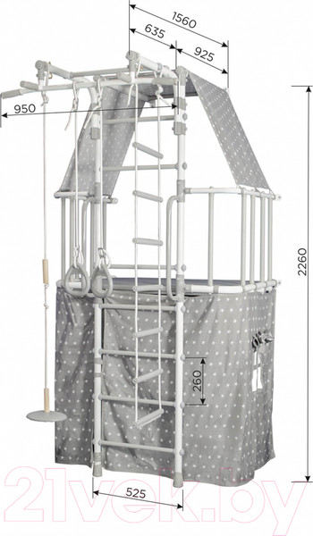 Изображение товара Детский спортивный комплекс Формула здоровья Индиго Paste (белый/серый)