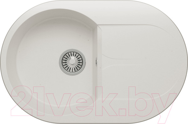 Изображение товара Мойка кухонная Polygran Atol-760 (белый хлопок)