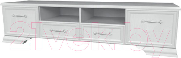 Изображение товара Тумба Bravo Мебель Грация 2дв 2ящ (белый/белый)