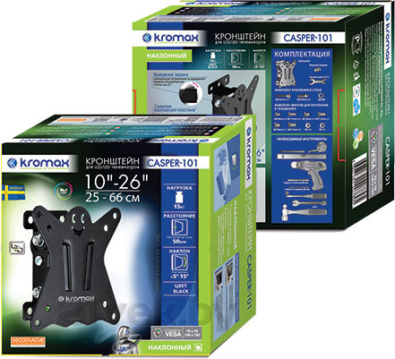 Изображение товара Кронштейн для телевизора Kromax Casper-101 (черный)