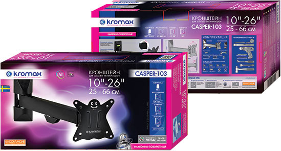 Изображение товара Кронштейн для телевизора Kromax Casper-103 (черный)