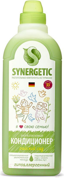 Изображение товара Кондиционер для белья Synergetic Биоразлагаемый. Райский сад (1л)