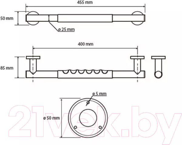 Изображение товара Поручень для ванны Bemeta Omega 104507675