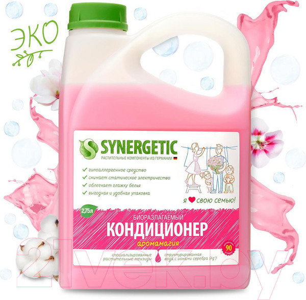 Изображение товара Кондиционер для белья Synergetic Биоразлагаемый. Аромамагия (2.75л)