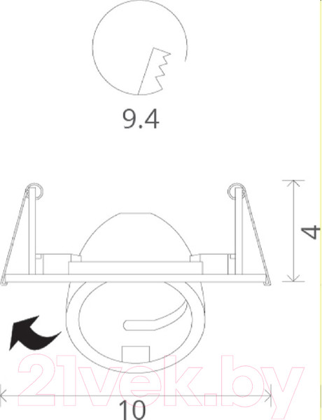 Изображение товара Точечный светильник Arte Lamp Accento A4009PL-1WH
