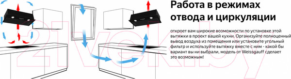 Изображение товара Вытяжка скрытая Weissgauff Alpha 60 PB BL