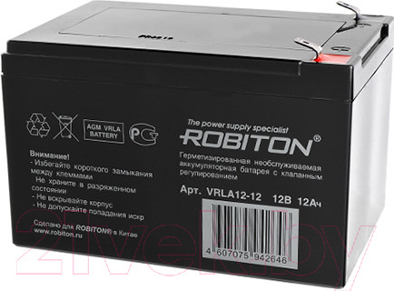Изображение товара Аккумуляторная батарея Robiton VRLA12-12