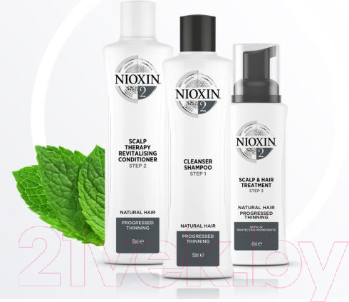 Изображение товара Набор косметики для волос Nioxin Система 2 шампунь 150мл+кондиционер 150мл+маска 40мл