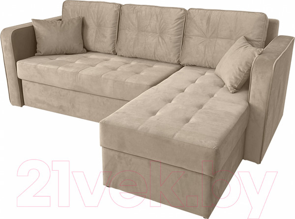 Изображение товара Диван угловой Аквилон Фаворит НПБ (бинго бежевый)