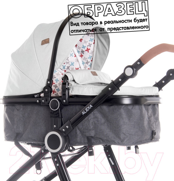Изображение товара Детская универсальная коляска Lorelli Alexa 3 в 1 Opaline Grey Elephants / 10021292185