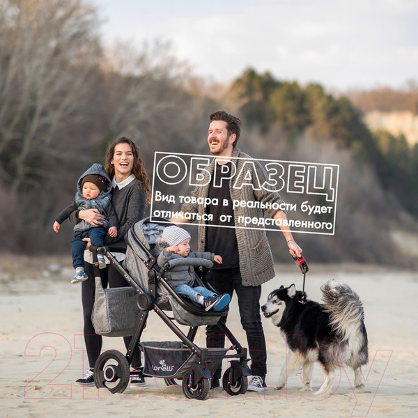 Изображение товара Детская универсальная коляска Lorelli Alexa 3 в 1 Opaline Grey Elephants / 10021292185