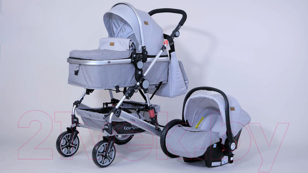 Изображение товара Детская универсальная коляска Lorelli Lora 3 в 1 Candy Pink / 10021282189