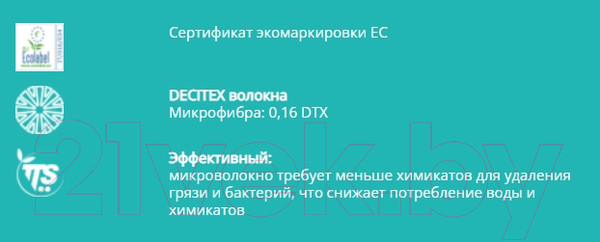 Изображение товара Моп для швабры TTS Disinfection Microsafe 00000666